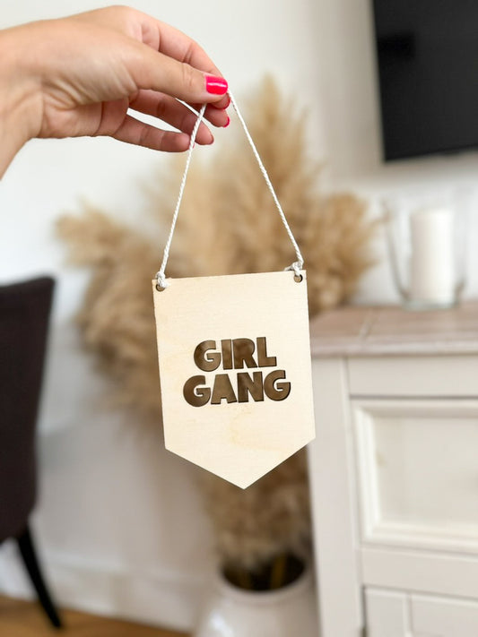 Girl Gang Mini Pennant Flag